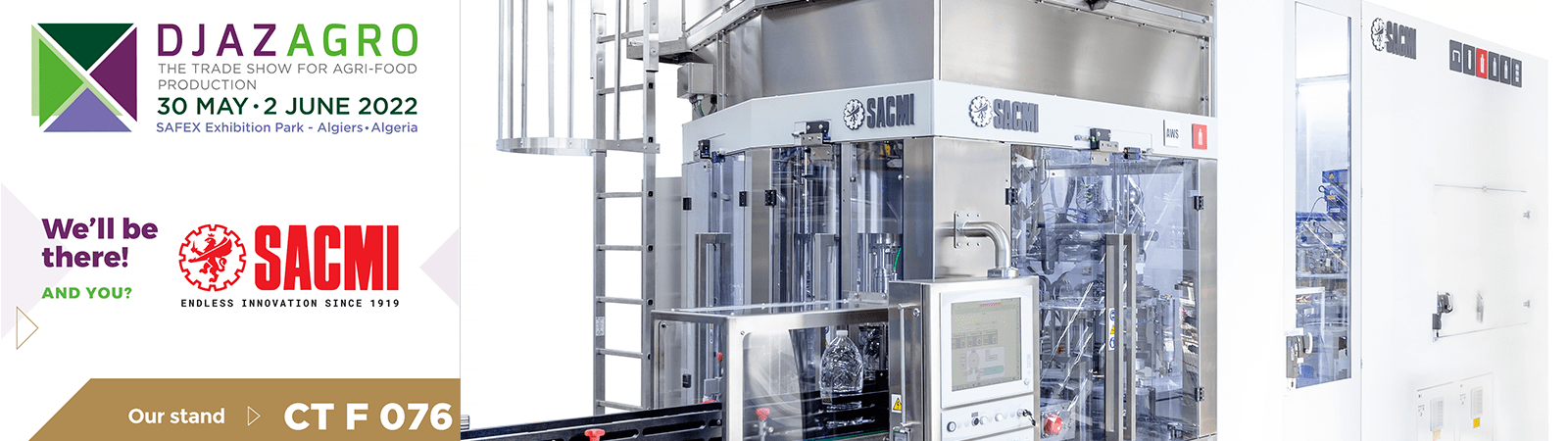 Versatile, green, automated: the full SACMI range to be showcased at Djazagro 2022