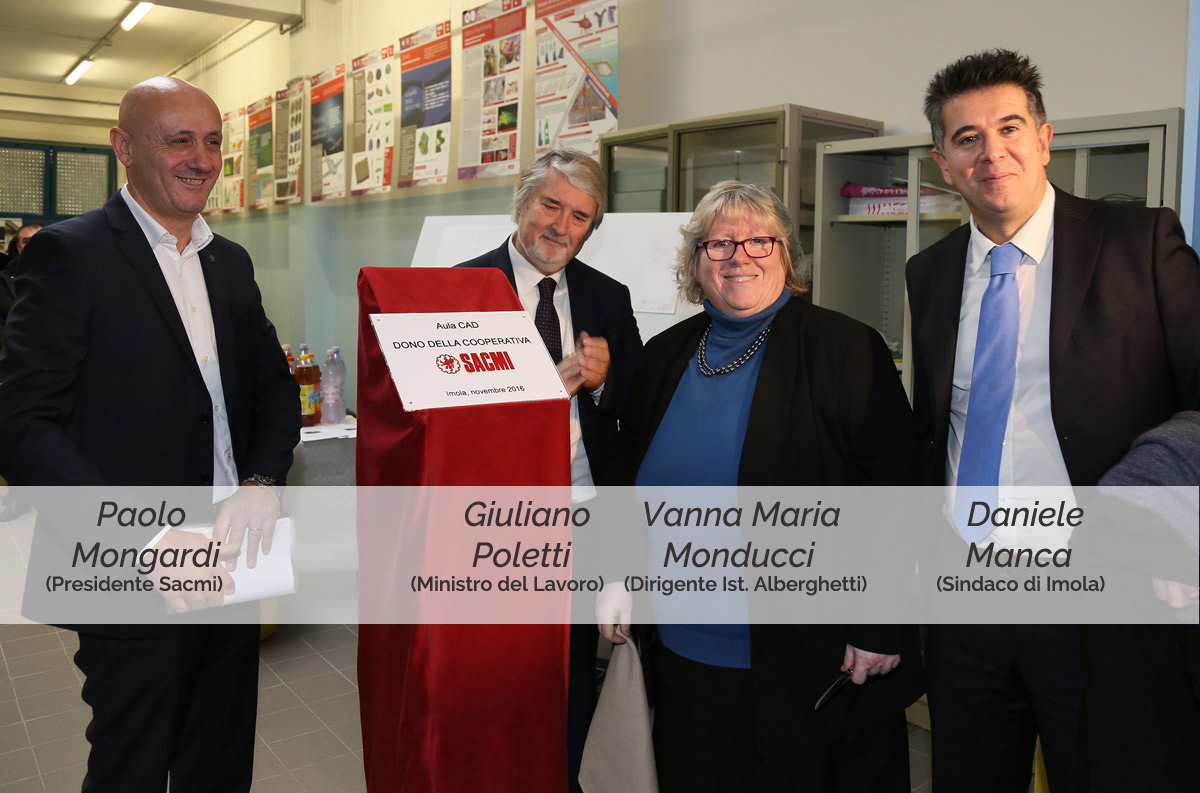 Sacmi dona la nuova aula CAD 3D all’ITIS Alberghetti